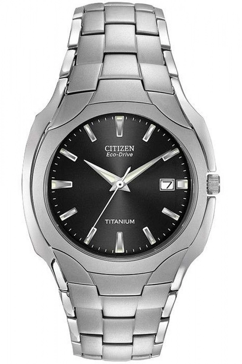 Image of Citizen 'Eco-Drive Titanium' Titanium Eco-Drive Dress Watch - Bm7440-51E - black