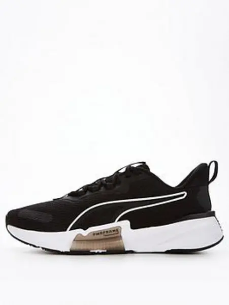 Image of Puma Mens Training Pwrframe 2 Trainers - Black/White, Size 10, Men