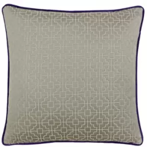 Image of Riva Paoletti Belsize Cushion Cover (45x45cm) (Taupe/Purple) - Taupe/Purple