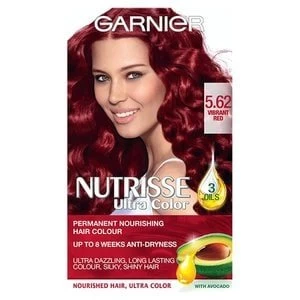 Image of Garnier Nutrisse 5.62 Vibrant Red Permanent Hair Dye Red