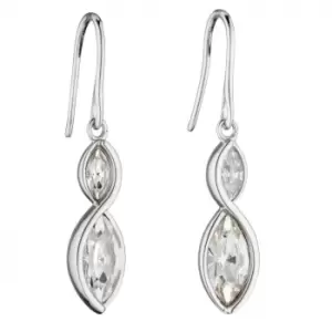 Image of Twist Navette Clear Crystal Earrings E5802C