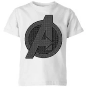 Image of Avengers Endgame Iconic Logo Kids T-Shirt - White - 7-8 Years - White
