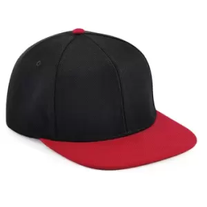 Image of Beechfield Unisex Adult Two Tone Baseball Cap (One Size) (Black/Red)