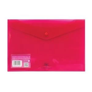 Image of Concord Stud Wallet File Vibrant Polypropylene Foolscap Pink Pack of 5