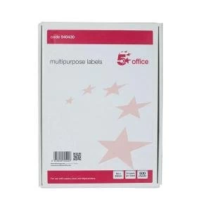 Image of Office Multipurpose Labels Laser Copier Inkjet 24 Per Sheet 64x34mm