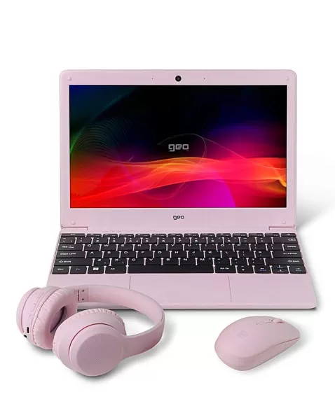 Image of Geobook 110 11.6" Pink Laptop Bundle