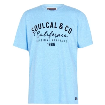 Image of SoulCal Textured Flecked T Shirt - Bright Blue