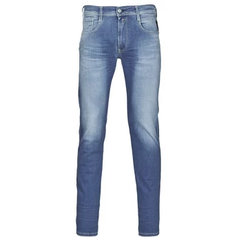 Image of Replay ANBASS HYPERFLEX mens Skinny Jeans in Blue - Sizes US 34 / 32,US 34 / 34,US 36 / 34,US 28 / 32,US 29 / 32,US 31 / 34,US 30 / 32,US 31 / 32,US 3