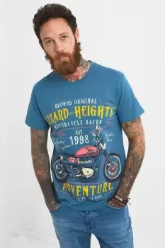 Image of Motorbike Racing Adventure Graphic Print T Shirt