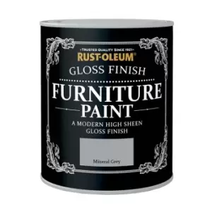 Image of Rust-Oleum Gloss Furniture Paint - Mineral Grey - 125ml
