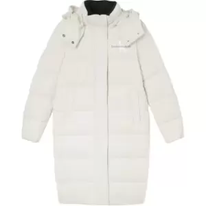 Image of Calvin Klein Jeans Monologo Mw Long Puffer - Cream