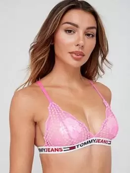 Image of Tommy Jeans Unlined Triangle Bra - Pink