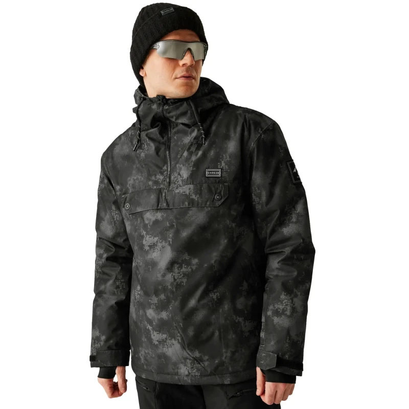 Image of Dare 2b Dare 2b Men Freeride Overhead Waterproof Breathable Insulated Skiing Jacket in Grey Size: Medium Grey M Male 5063516186373