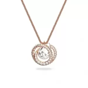 Image of Generation Pendant White Rose Gold-tone Plated Necklace 5636513