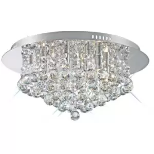 Image of Ceiling lamp Design Dahlia Chrome polished 6 bulbs 21cm