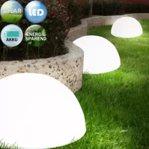 Image of Set Of 3 LED Solar Light Garden Light Garden Lamp Semicircular