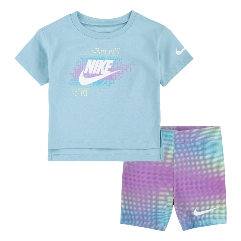 Image of Nike Aop B Short Set - Pink Pink 3 - 6 Months