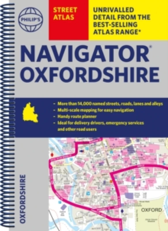 Image of Philip's Navigator Street Atlas Oxfordshire : Spiral edition Spiral bound