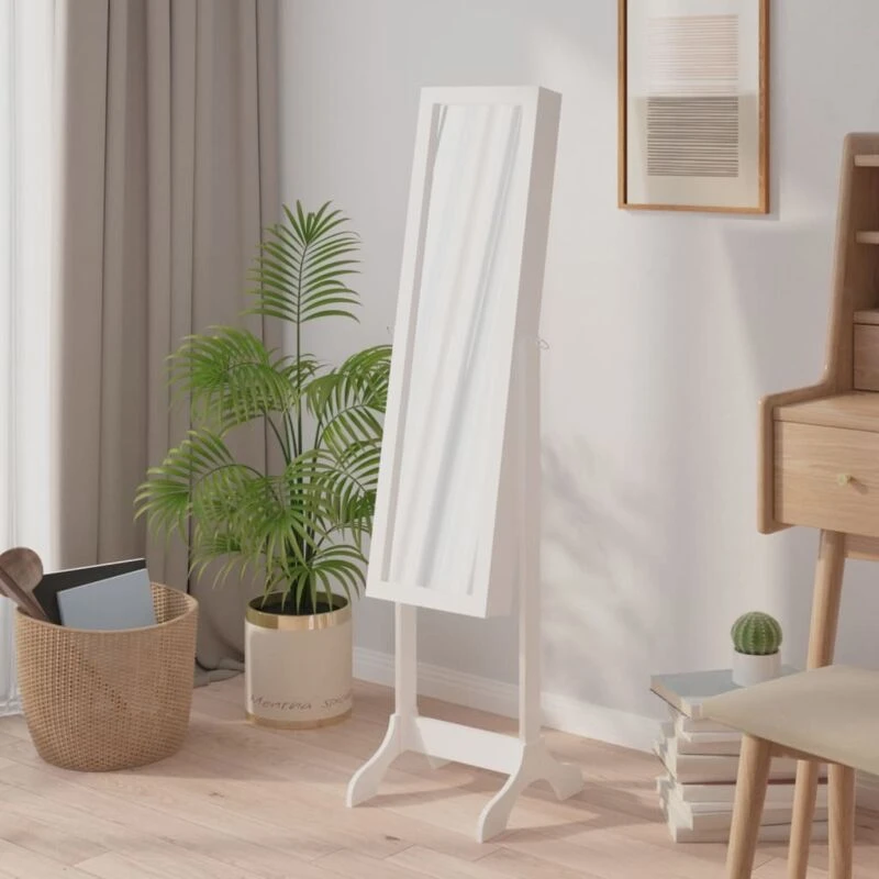 Image of VIDAXL Free-Standing Mirror White 34x37x146cm Vidaxl 8720845675004