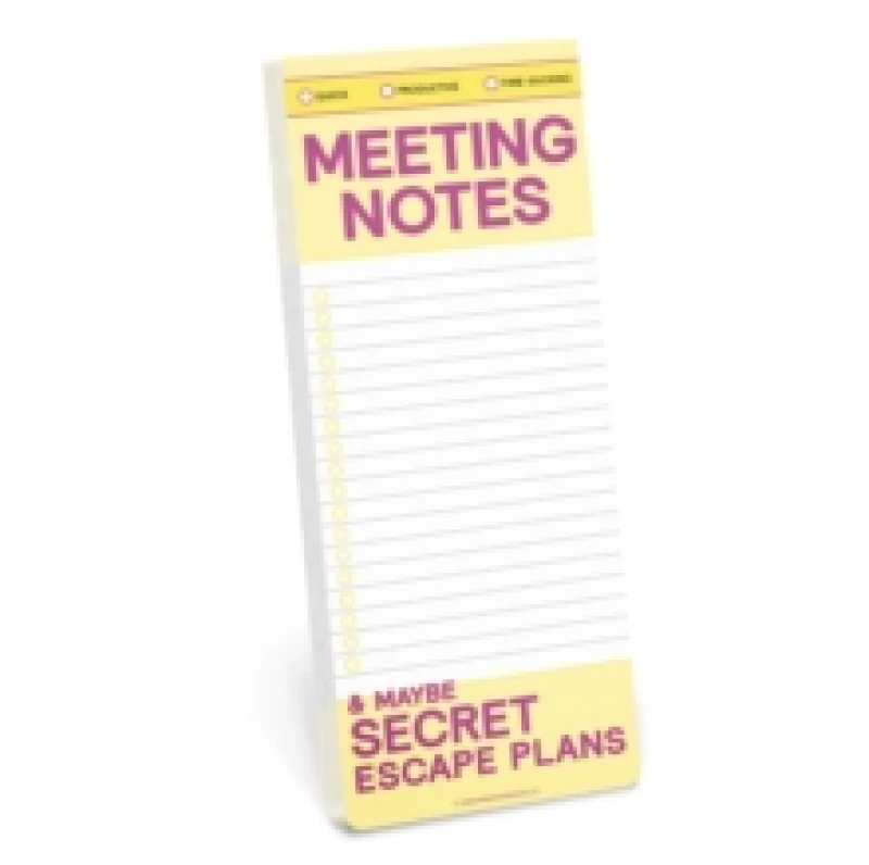 Image of Knock Knock Meeting Notes Make-a-List Pads Other printed item
