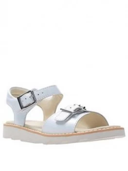 Image of Clarks Crown Bloom Girls Sandal - White, Size 2 Older