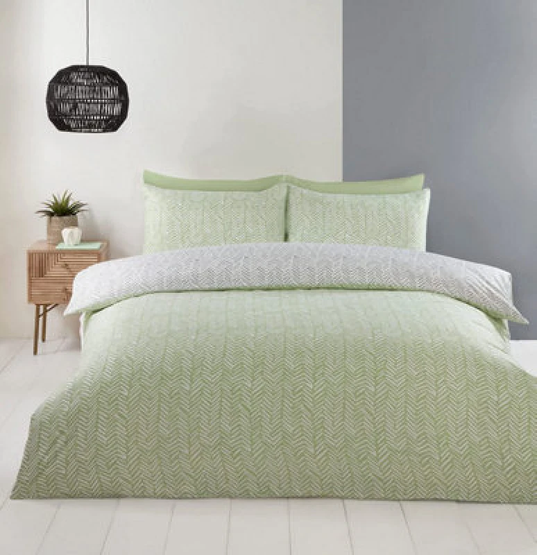 Image of Rapport Helston Green Double Duvet Cover Set