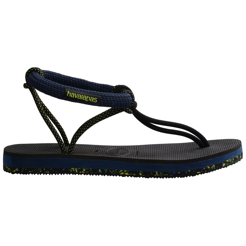 Image of Havaianas Womens Cosmo Madrid Black Flip Flops Black female 3