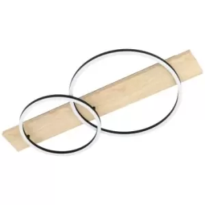 Image of Netlighting Boyal Integrated LED Semi Flush Light Black, Brown