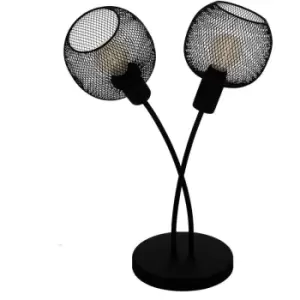 Image of Wrington 2 Lamp Glass & Crystal Lamp Black - Eglo