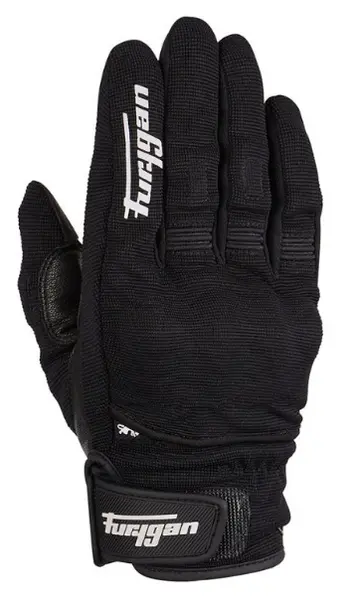 Image of Furygan Jet Lady All Season D3O Black White Motorcycle Gloves Size L