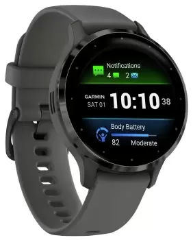 Image of Garmin Venu 3S GPS Smartwatch - Pebble Grey/Slate
