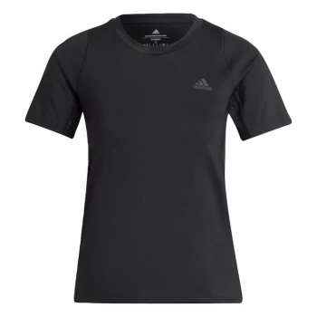 Image of adidas Run Fast Running T-Shirt Made With Parley Ocean Pl - Black