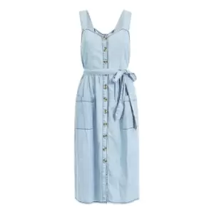 Image of Yumi Denim Shirt Dress - Blue