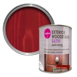 Image of Colours Deep mahogany Satin Woodstain 0.75L