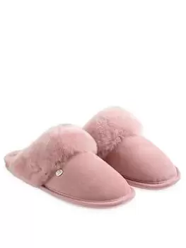 Image of Just Sheepskin Duchess Soft Cuff Sheepskin Mule Slipper - Rose, Rose, Size 7, Women