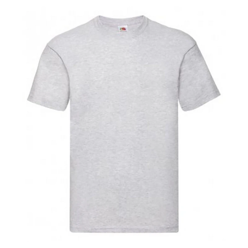 Image of Fruit Of The Loom Fruit of the Loom Men Original Short Sleeve T-Shirt in Grey Size: Small Grey S Male 5054171323401