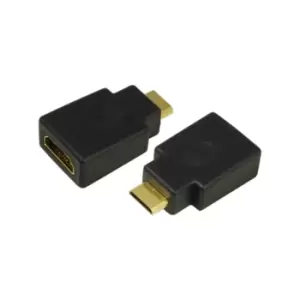 Image of LogiLink AH0009 cable gender changer HDMI C HDMI A Black