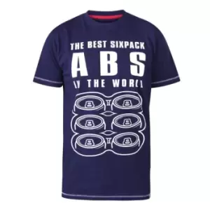 Image of Duke Mens Marco D555 Printed Kingsize T-Shirt (4XL) (Navy/White)