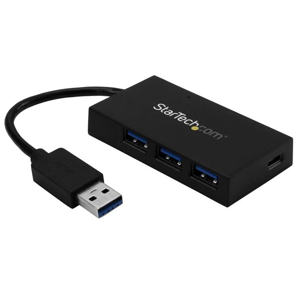Image of StarTech 4 Port USB Hub USB 3.0 USB A to 3x USB A and 1x USB C