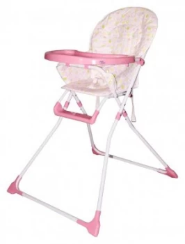 Image of Bebe Fold Ez 123 Folding Highchair Pink Bubbles.