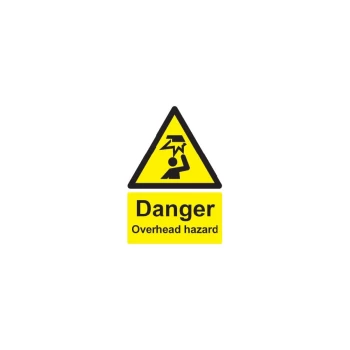 Image of Overhead Hazard Rigid PVC Danger Sign - 420 X 594MM