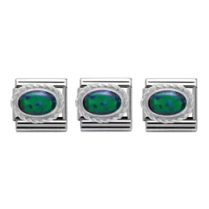 Image of Nomination Classic Green Opal Charm Set