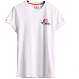 Image of Superdry Mens Classic Logo Woodstock Crew Neck T Shirt Large- Chest 40' (102cm)