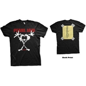 Image of Pearl Jam - Stickman Mens Medium T-Shirt - Black