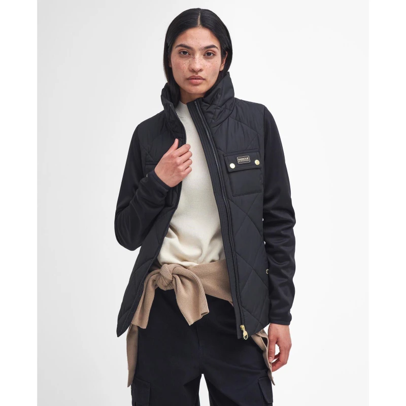 Image of Barbour International Rubins Quilted Sweatshirt - Black 8