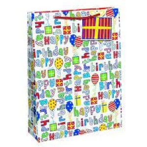 Image of Happy Birthday Gift Bag Medium Pack of 6 26955-3