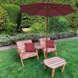 Image of Charles Taylor Grand Straight Companion and Parasol Set, Burgundy