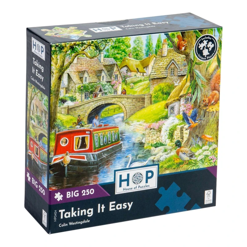 Image of The House Of Puzzles Taking It Easy, BIG 250 Piece Jigsaw Puzzle Multi unisex