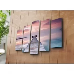 Image of 5PATK-151 Multicolor Decorative Canvas Painting (5 Pieces)