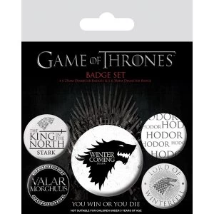 Image of Game of Thrones - Winter is Coming Badge Pack